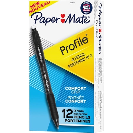 Mechanical Pencil, No. 2, 0.7mm Lead, Profile, 12/DZ, Multi PK